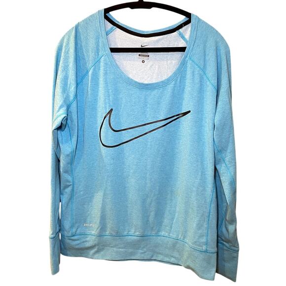 Nike Blue Oversized Dri-FIT Sweatshirt - Women's - Picture 3 of 7